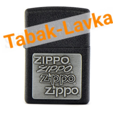 Зажигалка Zippo 363 Black Crackle™ - Emblem ZippoZippoZippo