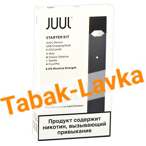 Система JUUL - Labs (8W, 200 MAh) - Графит (+4 картриджа ассорти)