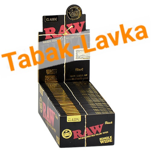 Бумага самокруточная RAW - DOUBLE Classic BLACK (100 шт)