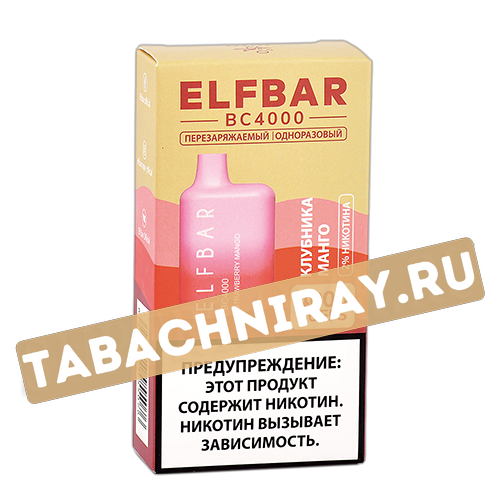 POD система Elf Bar - BC 4000 - Клубника Манго - 2% - (1 шт)