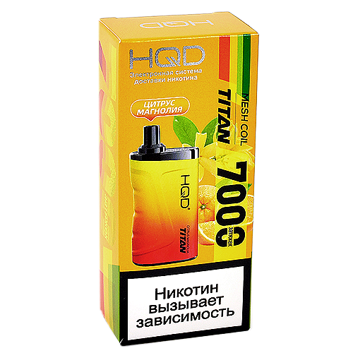 POD система HQD - TITAN - Цитрус - Магнолия (7000 затяжек) - 2% - (1 шт.)