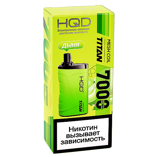 POD система HQD - TITAN - Дыня (7000 затяжек) - 2% - (1 шт.)