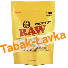 Бумажные фильтры RAW (Готовые) 7,5 мм - PRE-Rolled WIDE TIPS (180 шт)