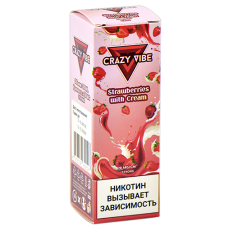 Жидкость для эл. сигарет - Crazy Vibe Strong - Strawberries With Cream (30 мл)