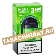 POD система HQD - BANG (3600 затяжек) - Киви-Кактус-Лайм - 2% - (1 шт)