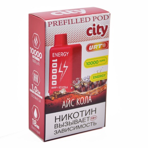 Картридж City Energy 10.000 - Айс Кола (1 шт.)