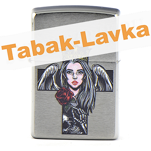 Зажигалка Zippo 49262 - Cross Queen and Skull Design