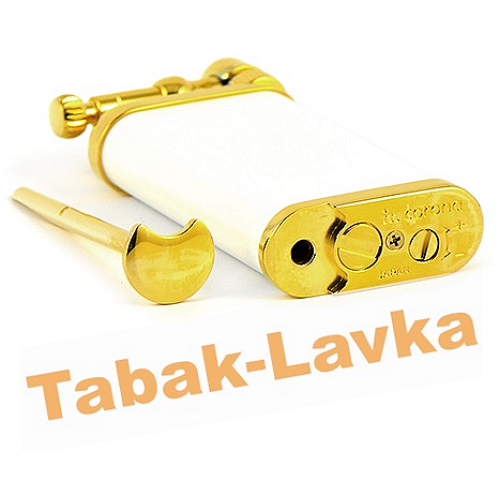 Зажигалка трубочная Im Corona 64-5110 Old Boy White Goldplated