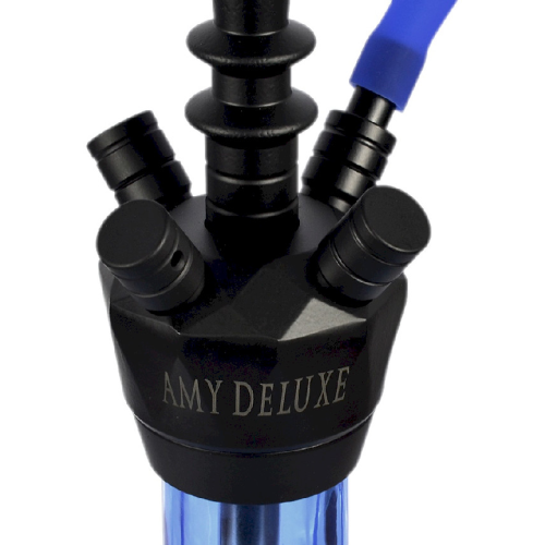 Кальян Amy Deluxe - 065 Alu-X (bk-bu) - черный / синий