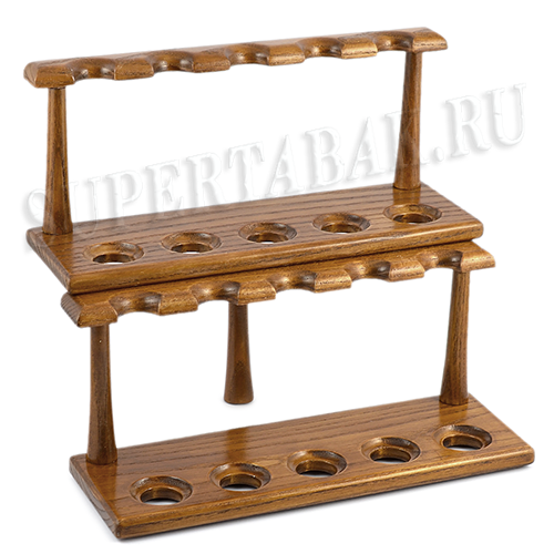 Подставка деревянная Henry - 2x5 для 10 трубок - Brown