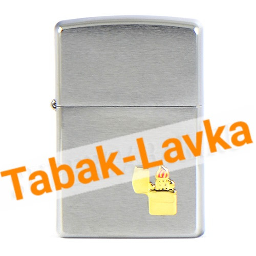 Зажигалка Zippo 29102 - Zippo Lighter Emblem - Brashed Chrome