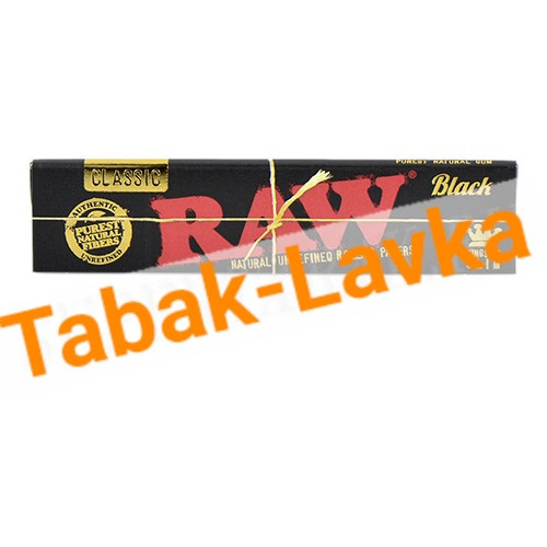 Бумага самокруточная RAW - KING SIZE - Classic BLACK (32 шт)