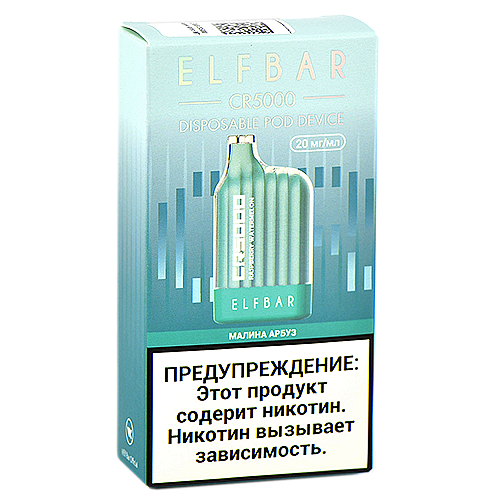 POD система Elf Bar - CR 5000 - Малина - Арбуз - 2% - (1 шт.)