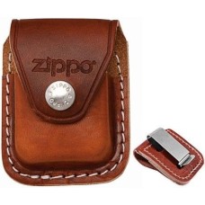 Чехол для зажигалки  Zippo  коричневый с металл. клипсой LPCB