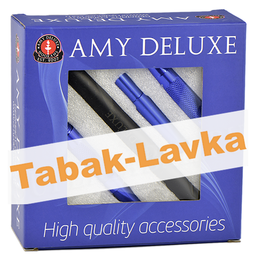 Набор из шланга и мундштука Amy Deluxe - Арт. s238-set psmbk-bu (синий)