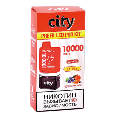 Многоразовая POD-система City - Energy 10.000 затяжек - Черника - Апельсин - 1,8% - (1 шт.)