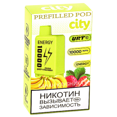 Картридж City Energy 10.000 - Банан - Клубника (1 шт.)