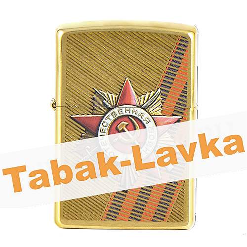 Зажигалка Zippo 204 B ST - George Ribbon - Brushed Brass