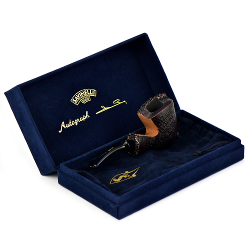 Трубка Savinelli Autograph FS Panel - SandBlack (6 мм фильтр)