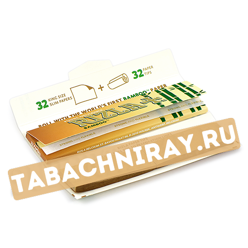 Бумага самокруточная Rizla+ KING SIZE & TIPS - Bamboo (32 шт)