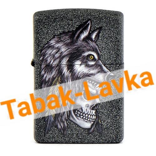 Зажигалка Zippo 29863 - Wolf Skull Feather Design