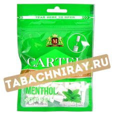 Фильтры для самокруток 5,3 мм Cartel Super Slim Menthol (120 шт)