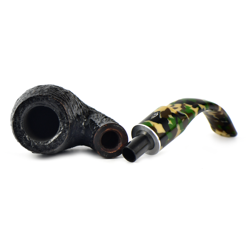 Трубка Savinelli Camouflage - Rustic Black 614 (фильтр 9 мм)