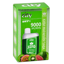 POD система City - King 9000 затяжек - Киви - Маракуйя - Гуава - 1,8% - (1 шт.)