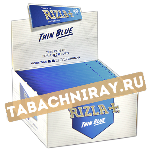 Бумага самокруточная Rizla+ KING SIZE - Thin Blue (32 шт)