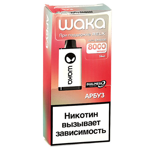 УЦЕНЕННАЯ POD-система Waka soPro - DM 8.000 затяжек - Арбуз - 2% - (1 шт.)