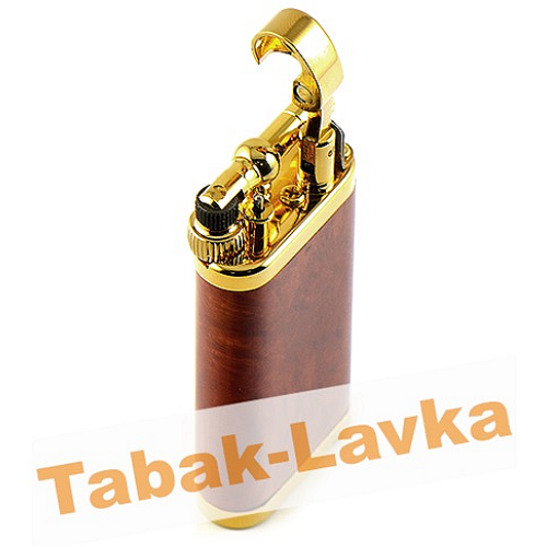 Зажигалка трубочная Im Corona 64-5009 Old Boy Gold Plated Narural Briar