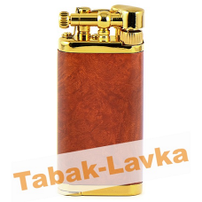 Зажигалка трубочная Im Corona 64-5009 Old Boy Gold Plated Narural Briar