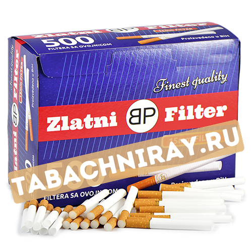 Сигаретные гильзы Zlatni Filter - 15 мм Finest Quality (500 ШТУК)