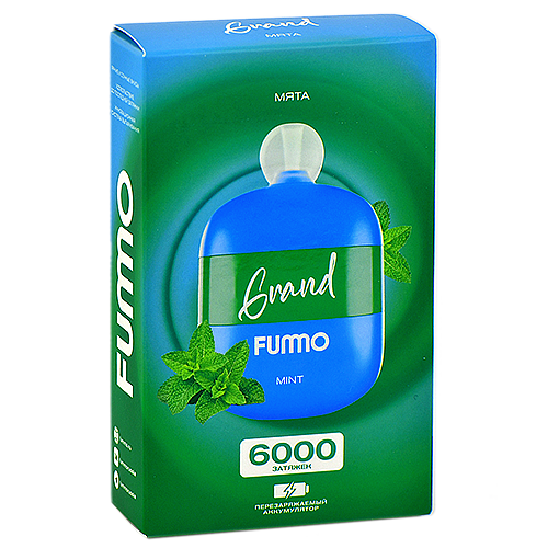 POD система Fummo - Grand 6000 затяжек - Мята - 2% - (1 шт.)