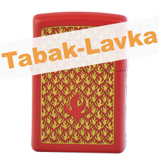 Зажигалка Zippo 49573 - Flame Pattern - Red Matte