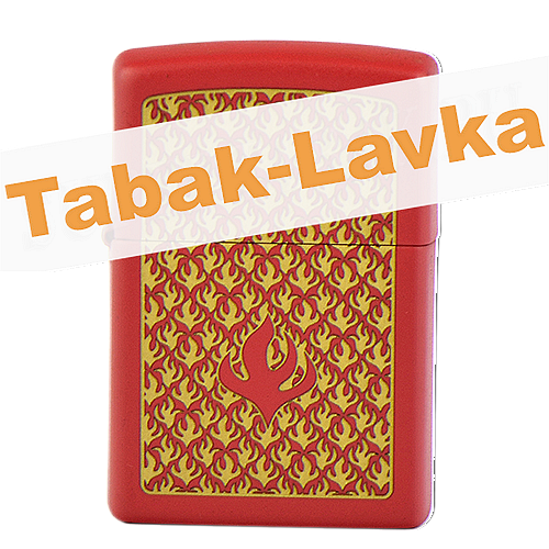 Зажигалка Zippo 49573 - Flame Pattern - Red Matte