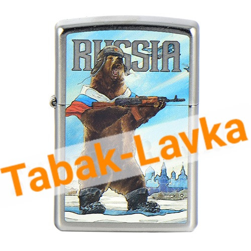 Зажигалка Zippo 207 - Russian Bear - Street Chrome™