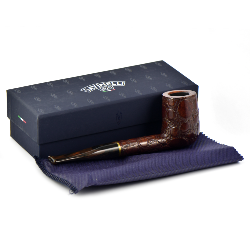 Трубка Savinelli Alligator - Brown 140 (фильтр 9 мм)