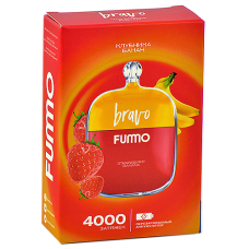 POD система Fummo - Bravo 4000 затяжек - Клубника - Банан - 2% - (1 шт.)