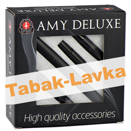 Набор из шланга и мундштука Amy Deluxe - Арт. s238-set psmbk-bk (чёрный)