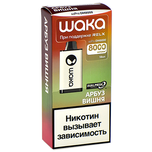 POD-система Waka soPro - DM 8.000 затяжек - Арбуз - Вишня - 2% - (1 шт.)