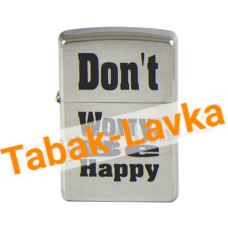 Зажигалка Zippo 200 - Don't Worry, Be Happy