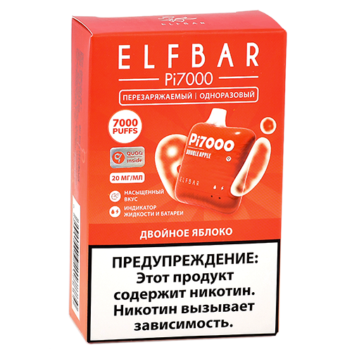 POD система Elf Bar - Pi 7000 - Двойное яблоко - 2% - (1 шт.)