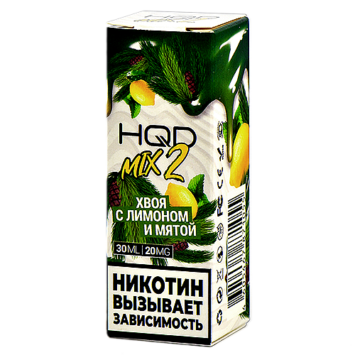 Жидкость для эл. сигарет - HQD MIX 2 - Хвоя с лимоном и мятой - 20MG (30 мл) NEW