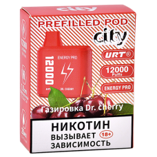 Картридж City Energy Pro 12.000 - Газировка Dr.Cherry (1 шт.)