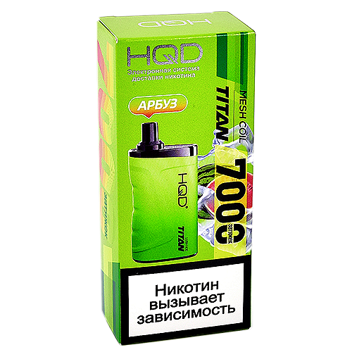 POD система HQD - TITAN - Арбуз (7000 затяжек) - 2% - (1 шт.)