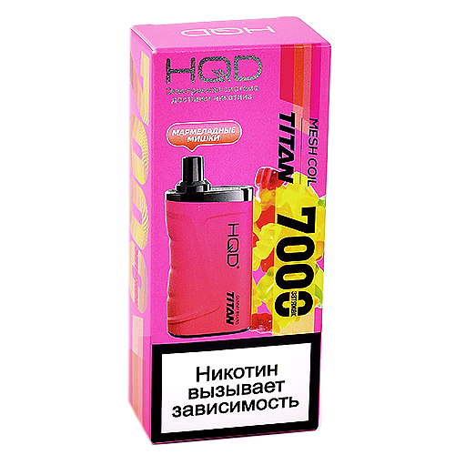 POD система HQD - TITAN - Мармеладные мишки (7000 затяжек) - 2% - (1 шт.)