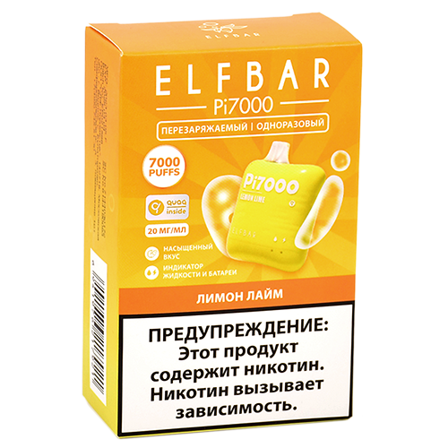 POD система Elf Bar - Pi 7000 - Лимон - Лайм - 2% - (1 шт.)