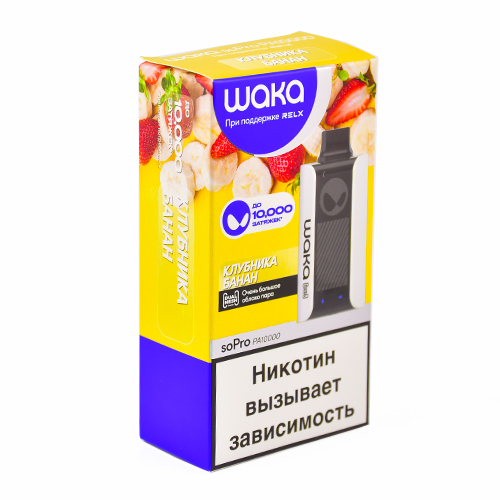 POD-система Waka soPro - 10.000 затяжек - Клубника - Банан - 2% - (1 шт.)