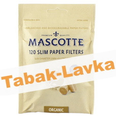 Фильтры для самокруток 6мм Mascotte Slim Extra Long - ORGANIC 120 шт (в пакете)